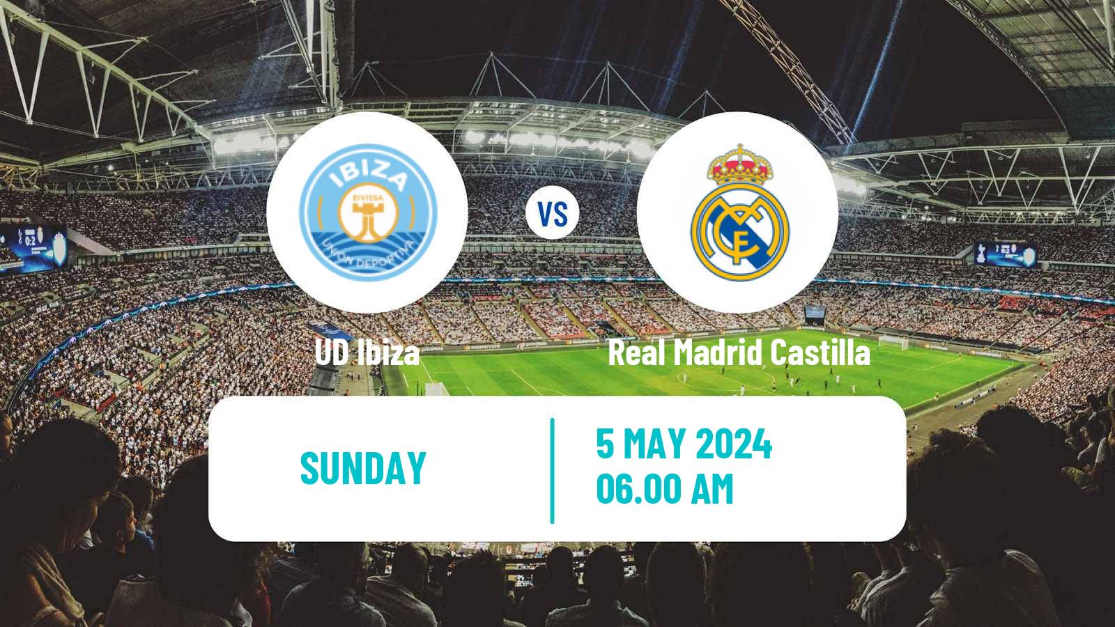 Soccer Spanish Primera RFEF Group 2 Ibiza - Real Madrid Castilla