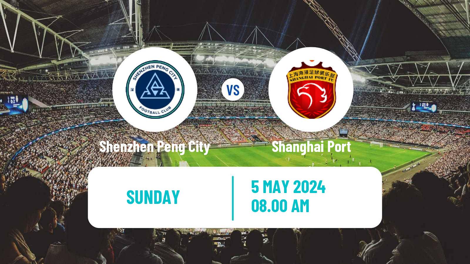 Soccer Chinese Super League Shenzhen Peng City - Shanghai Port