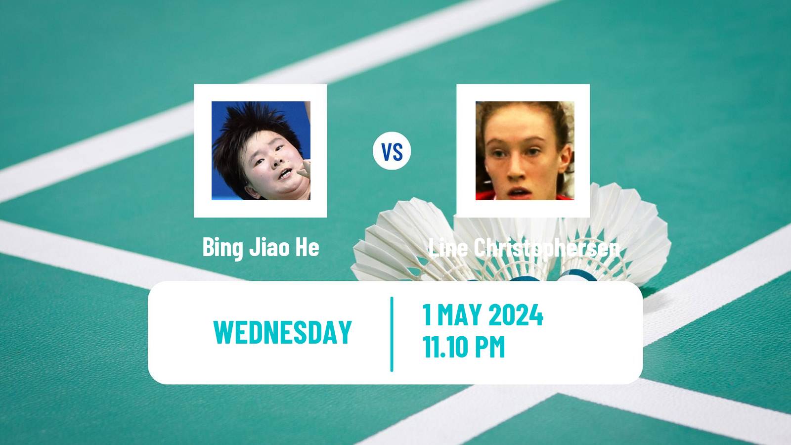 Badminton BWF Uber Cup Women Bing Jiao He - Line Christophersen