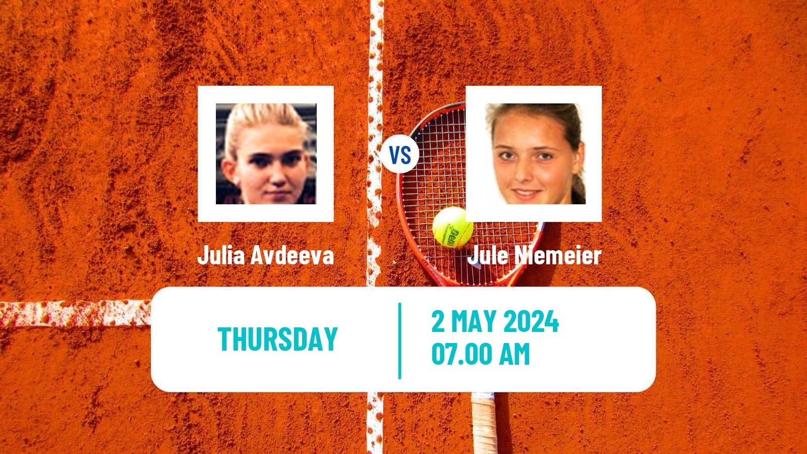 Tennis ITF W100 Wiesbaden Women Julia Avdeeva - Jule Niemeier