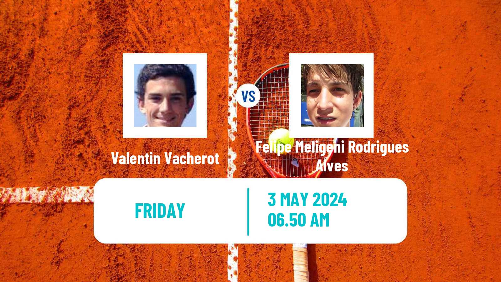 Tennis Aix En Provence Challenger Men Valentin Vacherot - Felipe Meligeni Rodrigues Alves