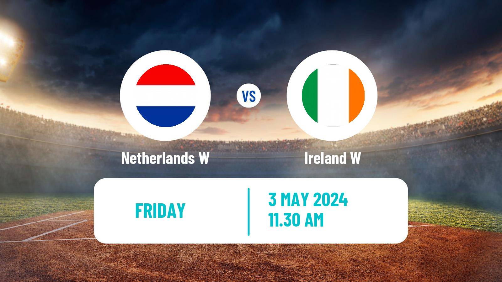 Cricket ICC World Twenty20 Women Ireland W - Netherlands W