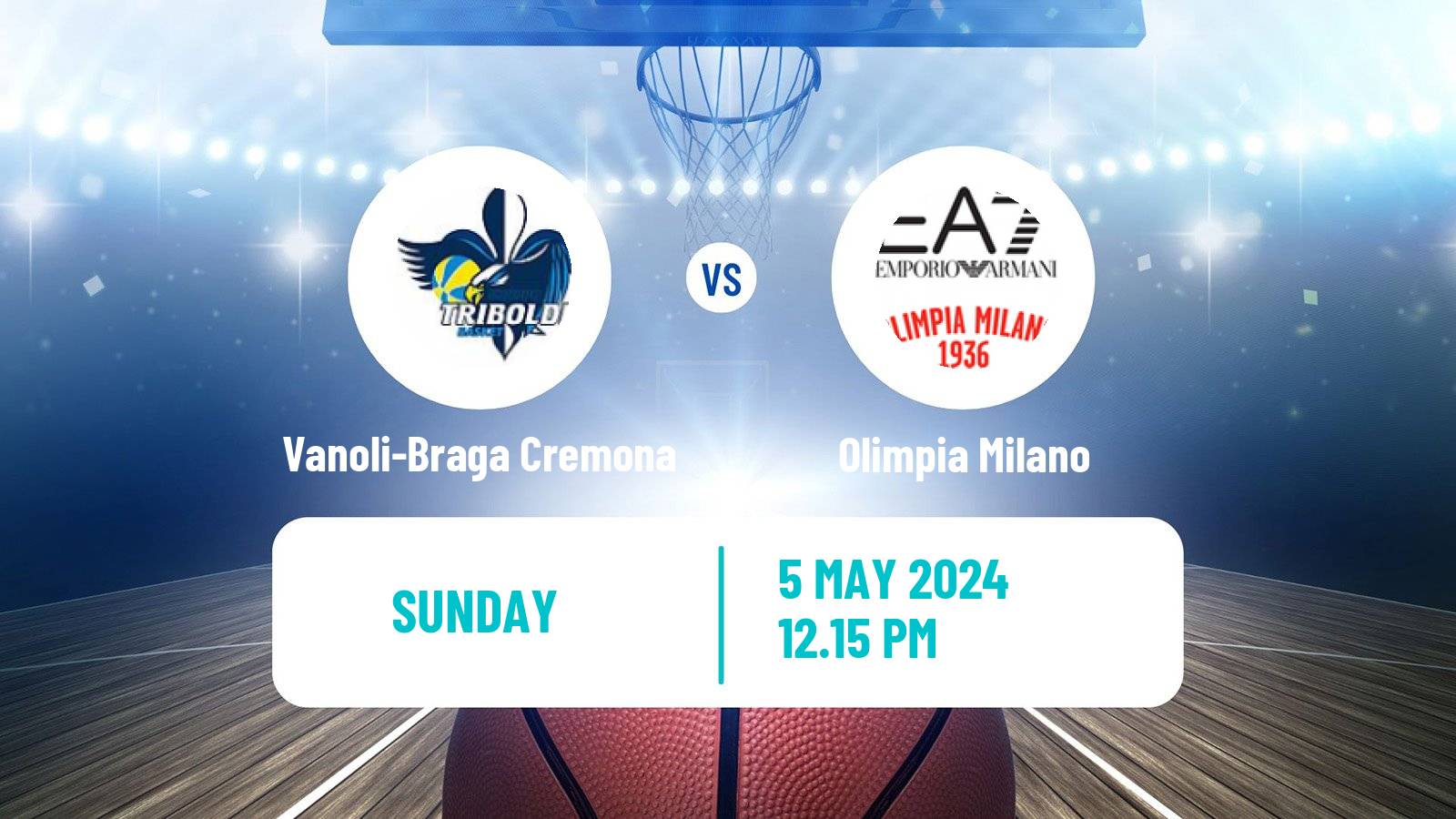 Basketball Italian Lega A Basketball Vanoli-Braga Cremona - Olimpia Milano