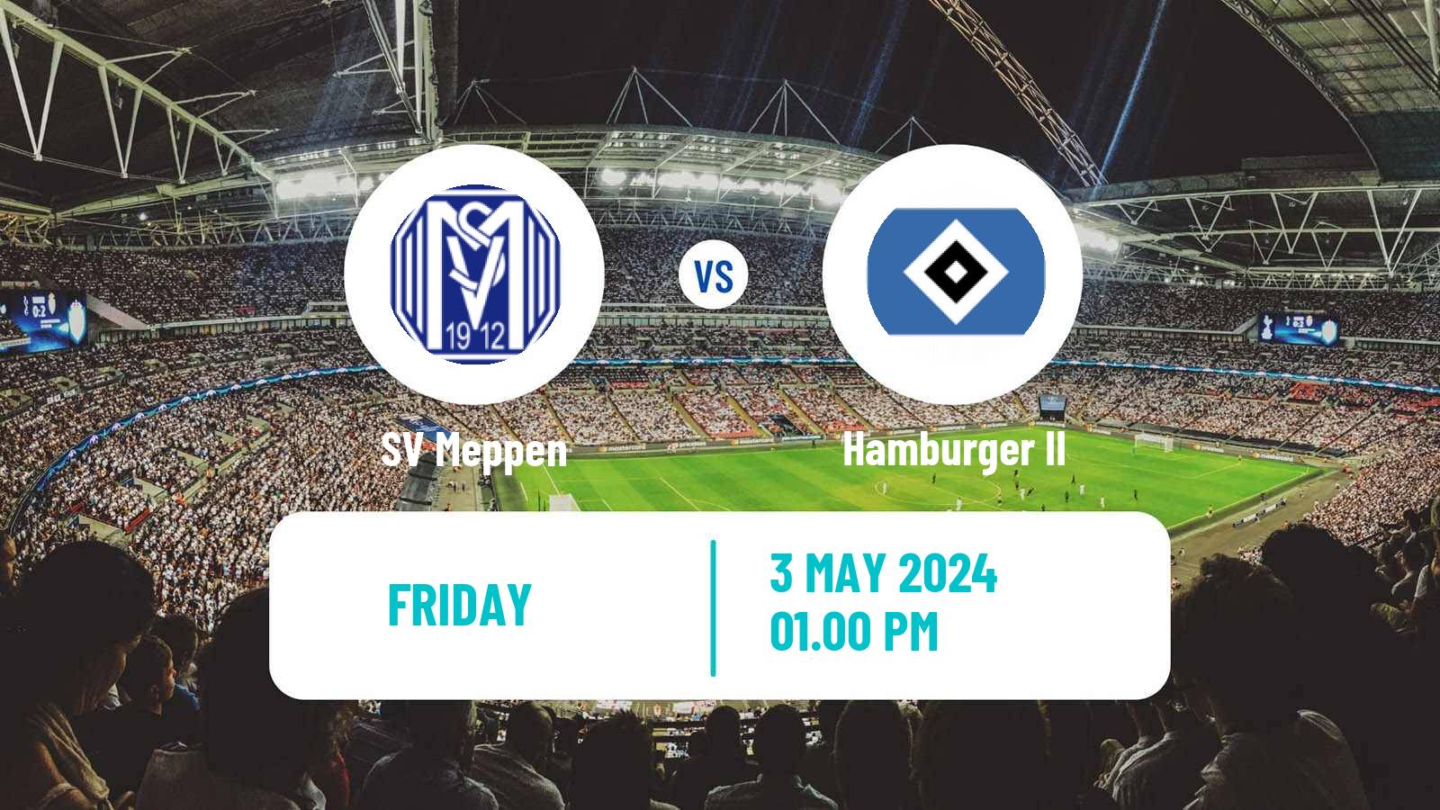 Soccer German Regionalliga North Meppen - Hamburger II