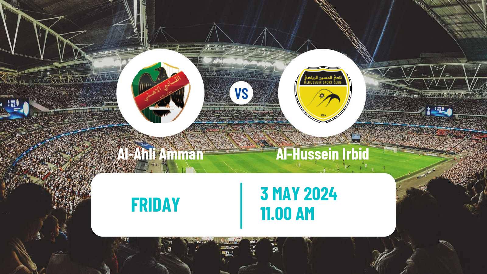 Soccer Jordan Premier League Al-Ahli Amman - Al-Hussein Irbid