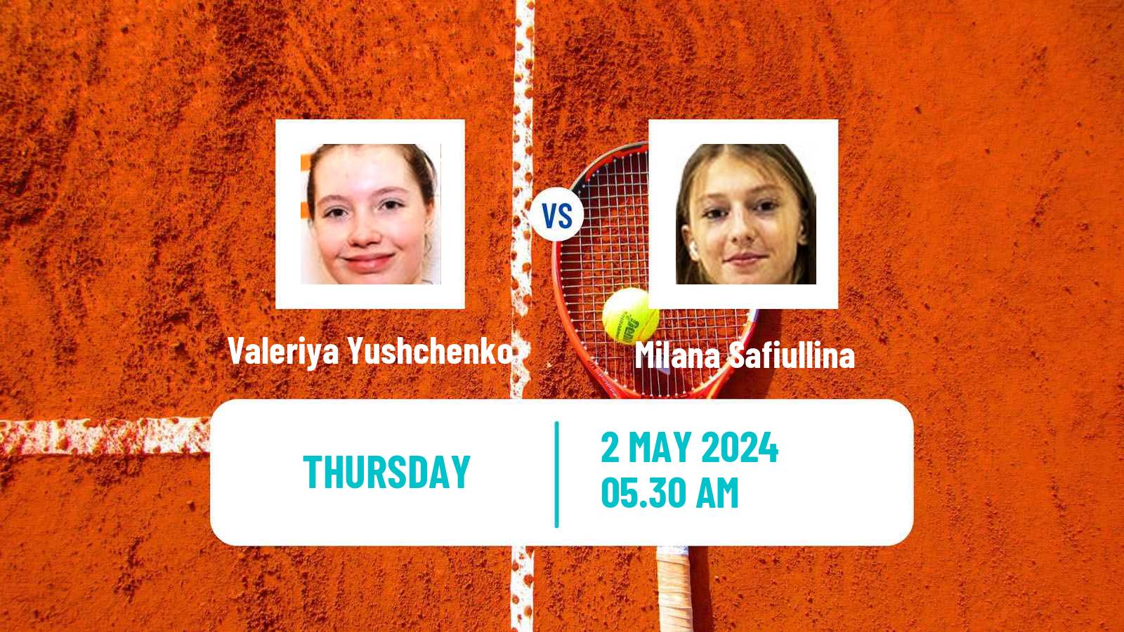 Tennis ITF W15 Antalya 12 Women Valeriya Yushchenko - Milana Safiullina
