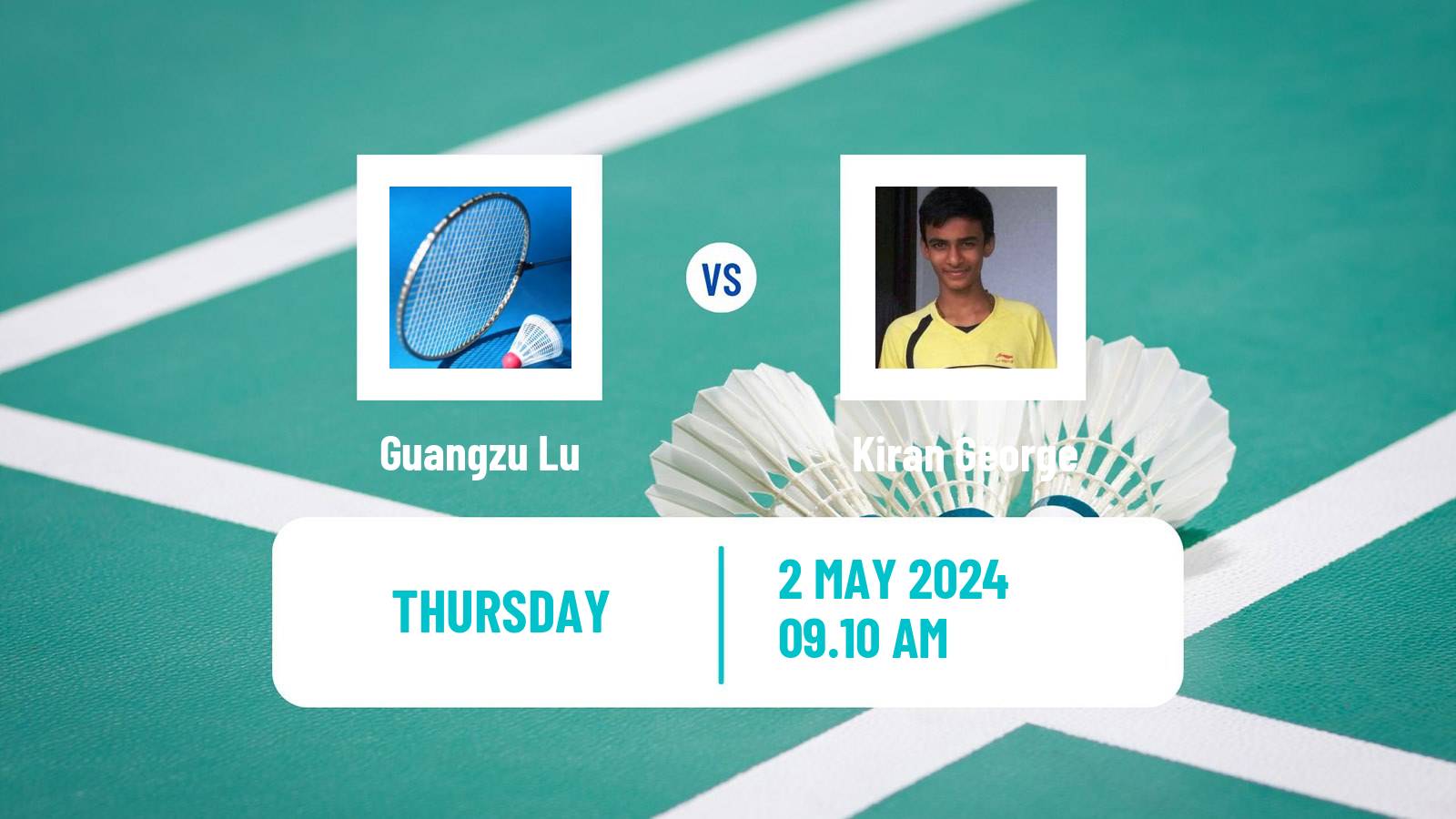 Badminton BWF Thomas Cup Men Guangzu Lu - Kiran George