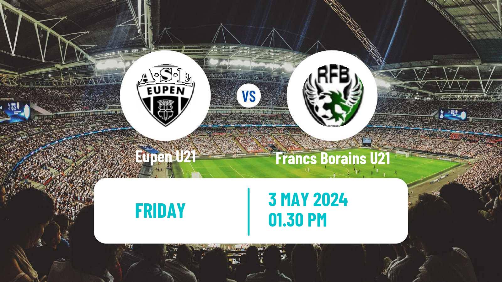Soccer Belgian Pro League U21 Eupen U21 - Francs Borains U21