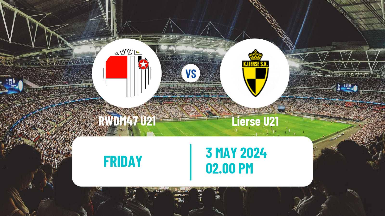 Soccer Belgian Pro League U21 RWDM47 U21 - Lierse U21