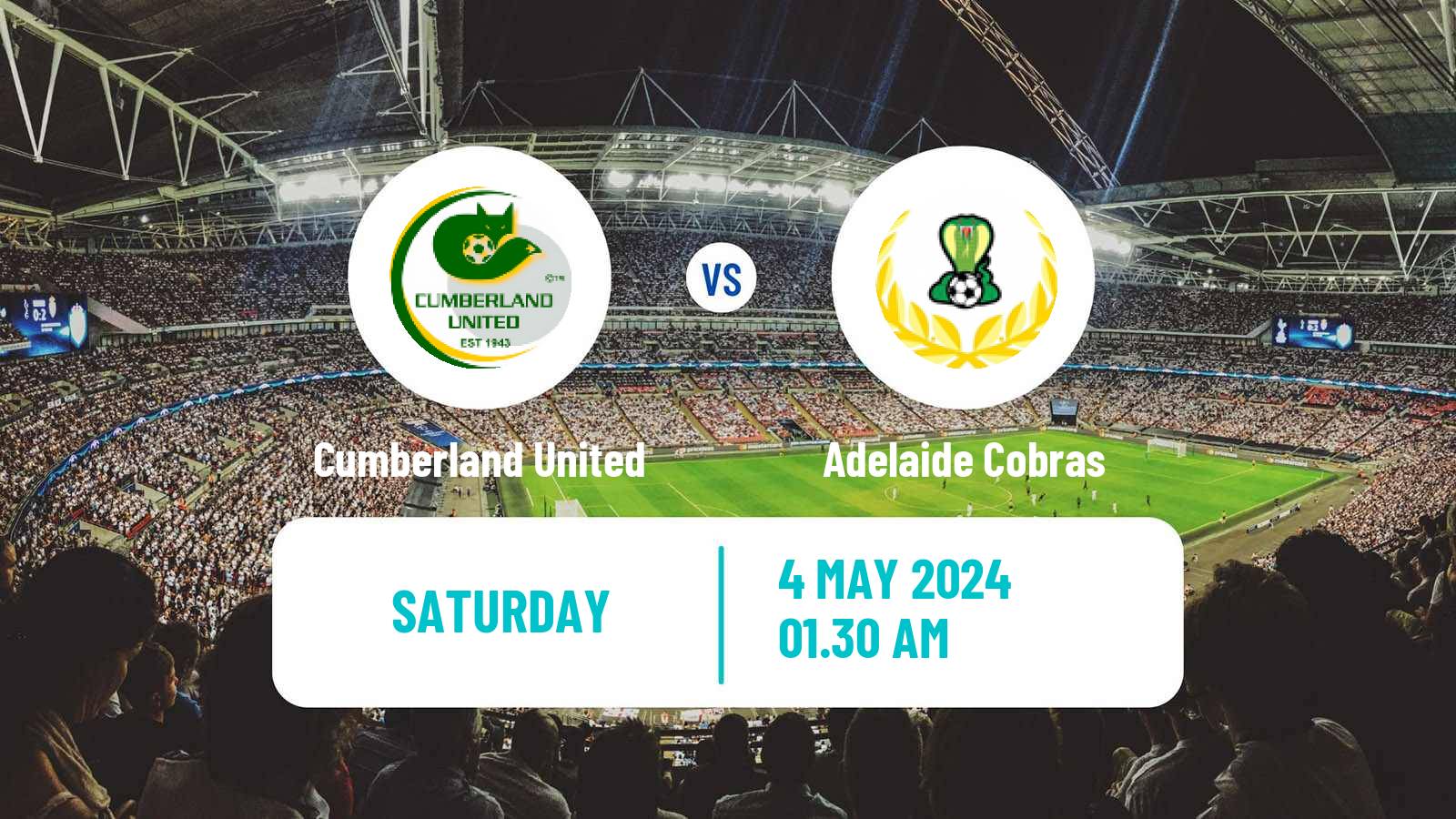 Soccer Australian SA State League Cumberland United - Adelaide Cobras
