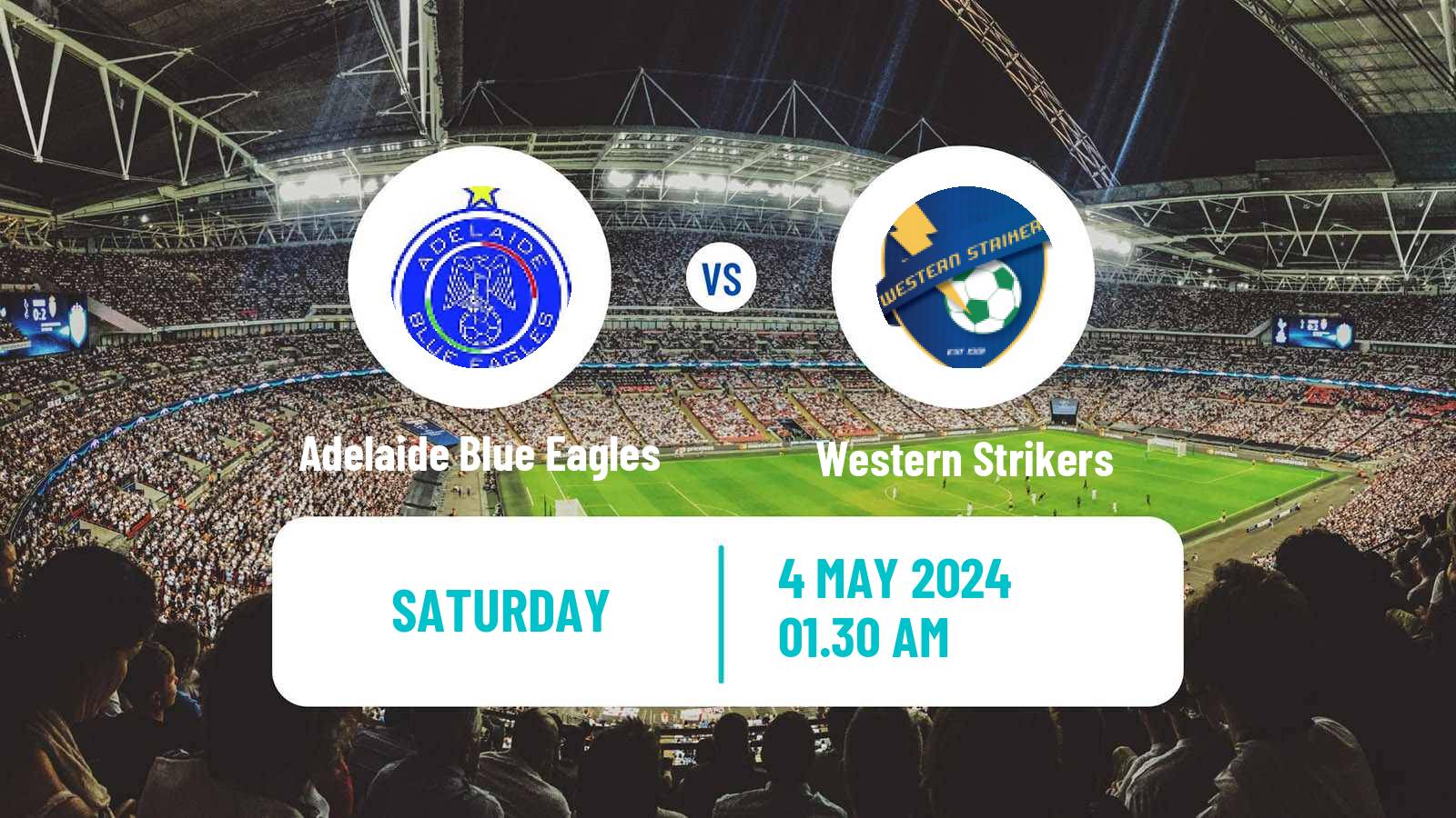 Soccer Australian SA State League Adelaide Blue Eagles - Western Strikers