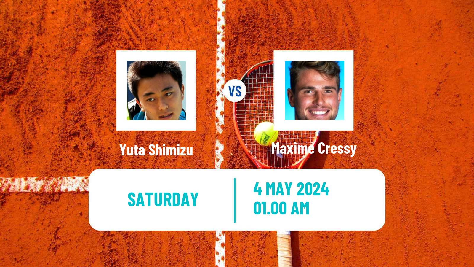Tennis Guangzhou Challenger Men Yuta Shimizu - Maxime Cressy