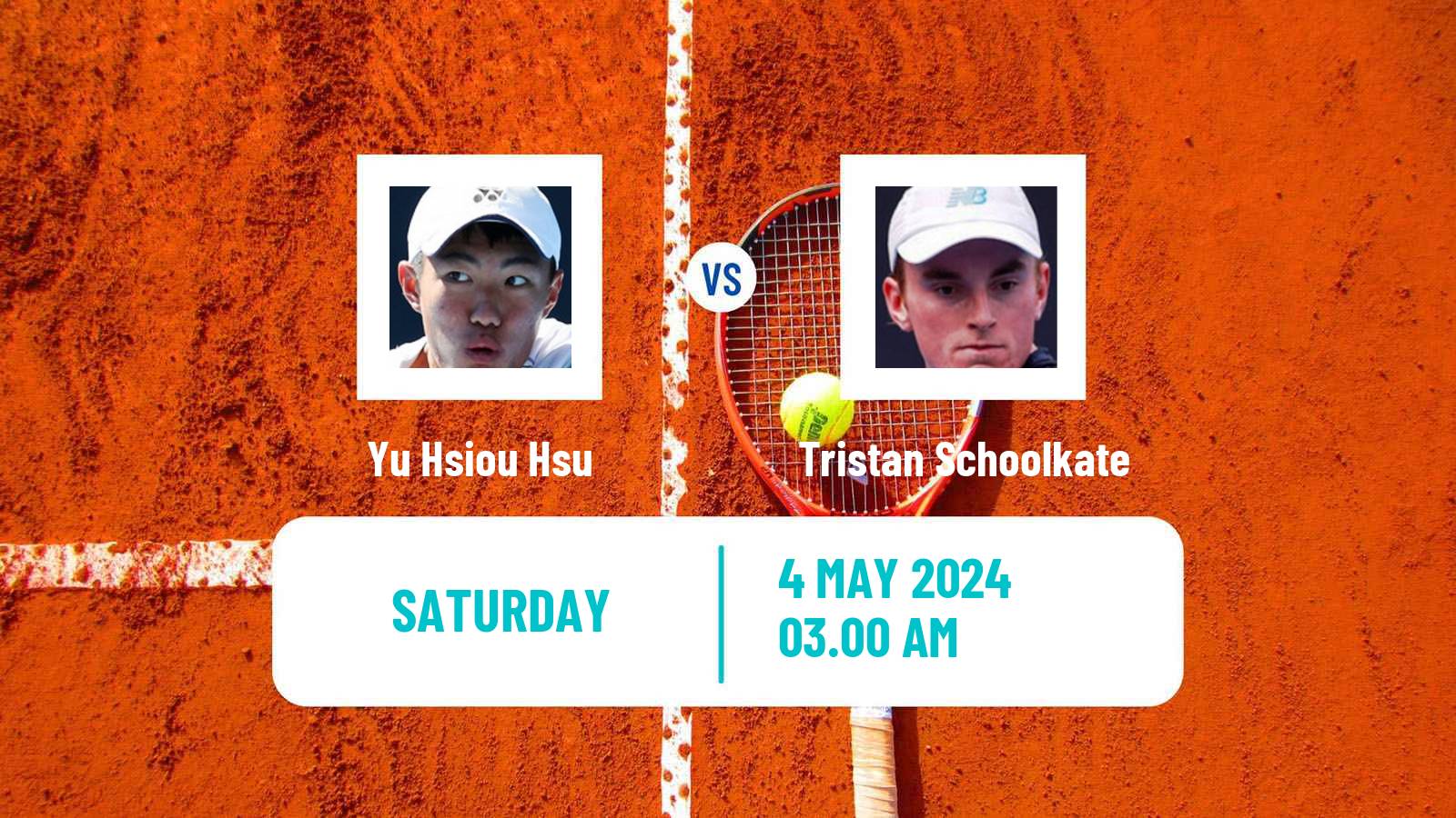 Tennis Guangzhou Challenger Men Yu Hsiou Hsu - Tristan Schoolkate