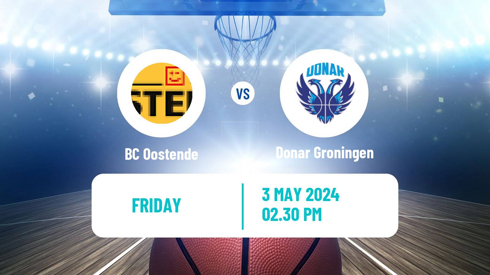 Basketball Dutch DBL Oostende - Donar Groningen
