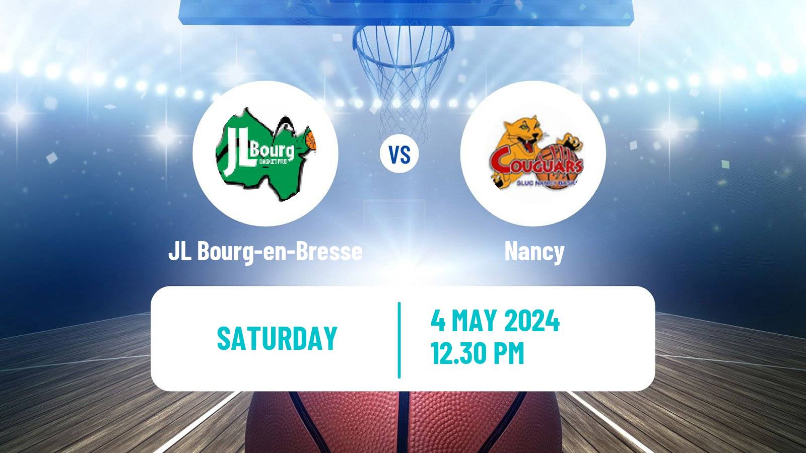 Basketball French LNB JL Bourg-en-Bresse - Nancy