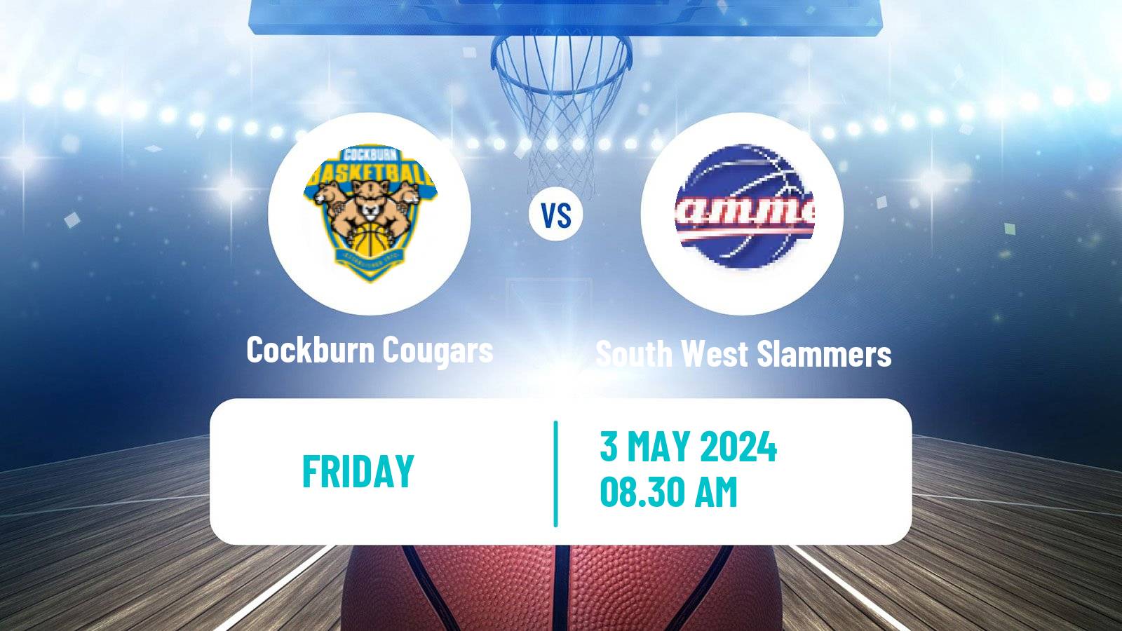 Basketball Australian NBL1 West Cockburn Cougars - South West Slammers