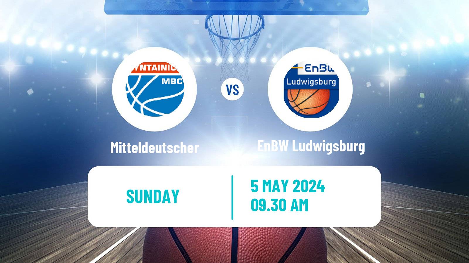 Basketball German BBL Mitteldeutscher - EnBW Ludwigsburg