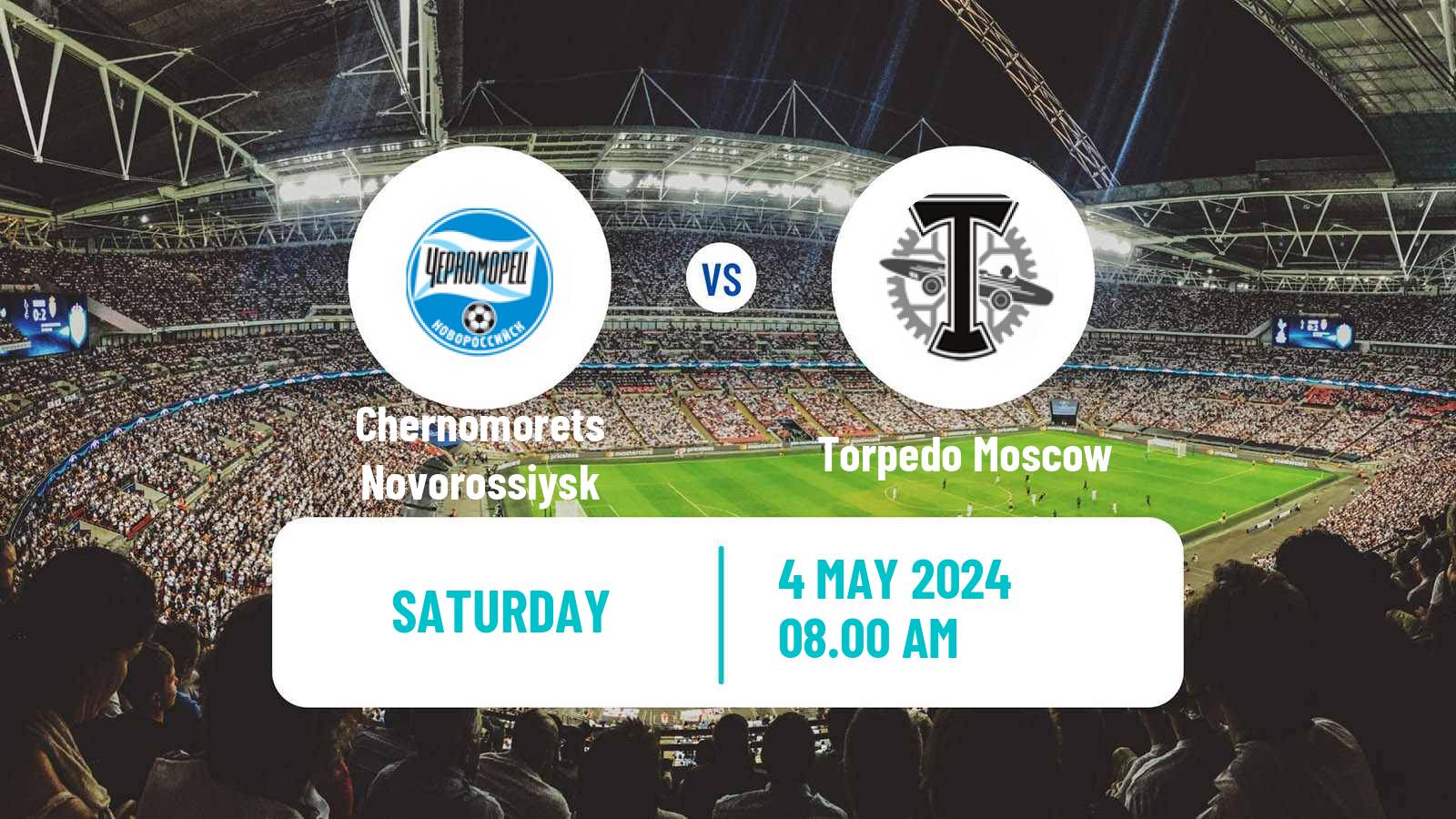 Soccer Russian FNL Chernomorets Novorossiysk - Torpedo Moscow