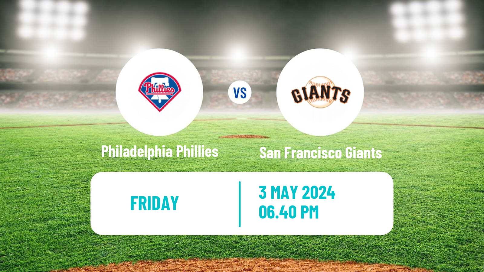 Baseball MLB Philadelphia Phillies - San Francisco Giants