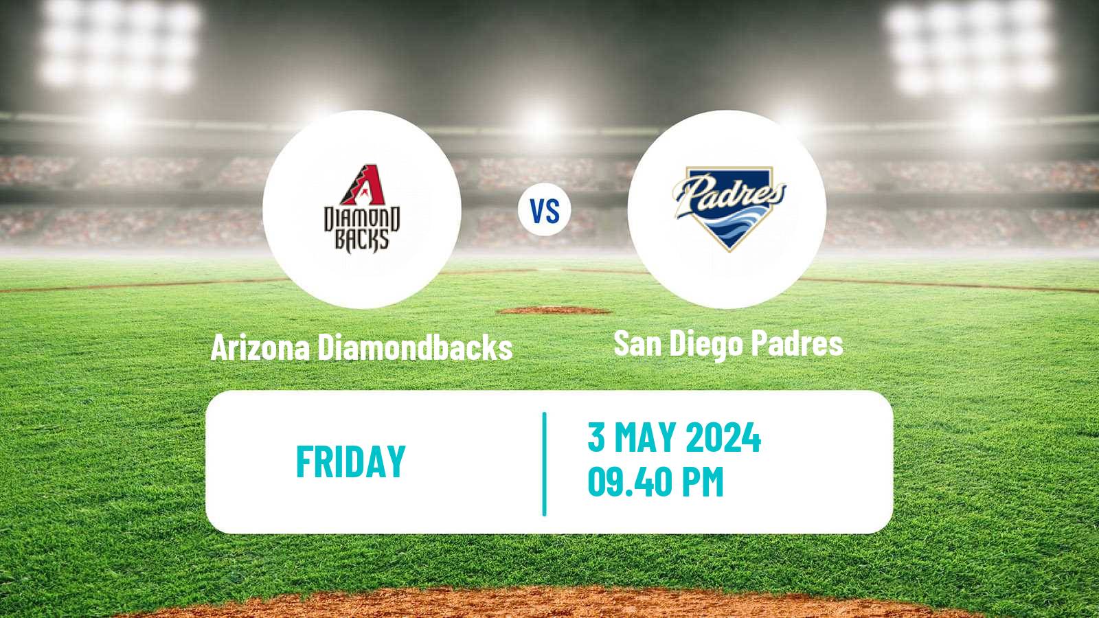 Baseball MLB Arizona Diamondbacks - San Diego Padres