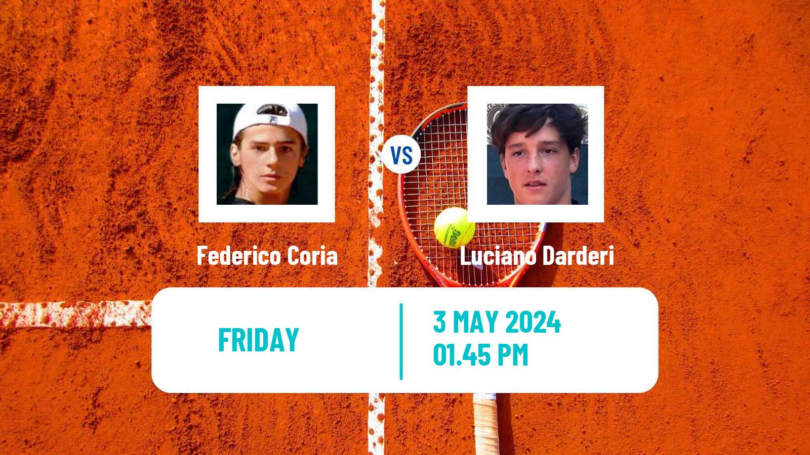 Tennis Cagliari Challenger Men Federico Coria - Luciano Darderi