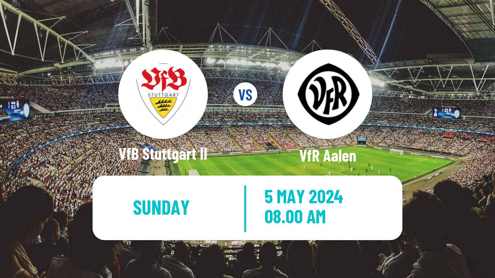 Soccer German Regionalliga Sudwest VfB Stuttgart II - VfR Aalen