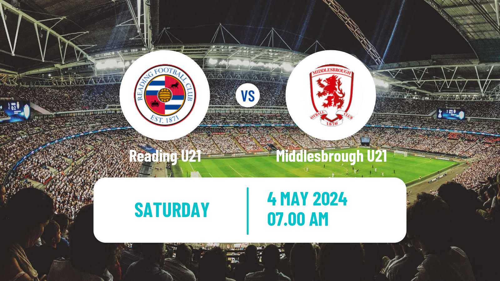 Soccer English Premier League 2 Reading U21 - Middlesbrough U21