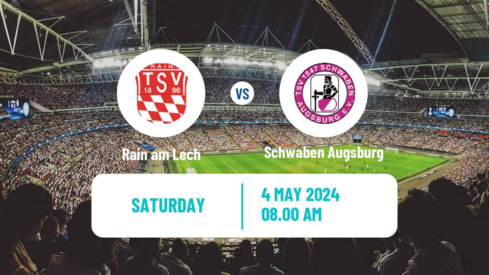 Soccer German Oberliga Bayern Süd Rain am Lech - Schwaben Augsburg