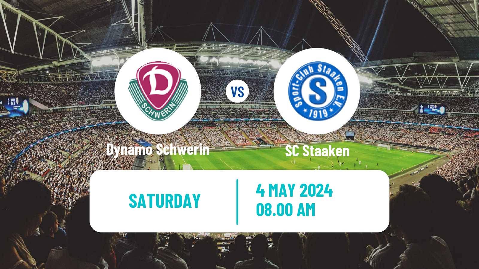 Soccer German Oberliga NOFV-Nord Dynamo Schwerin - Staaken