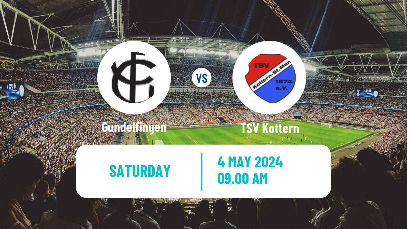 Soccer German Oberliga Bayern Süd Gundelfingen - TSV Kottern
