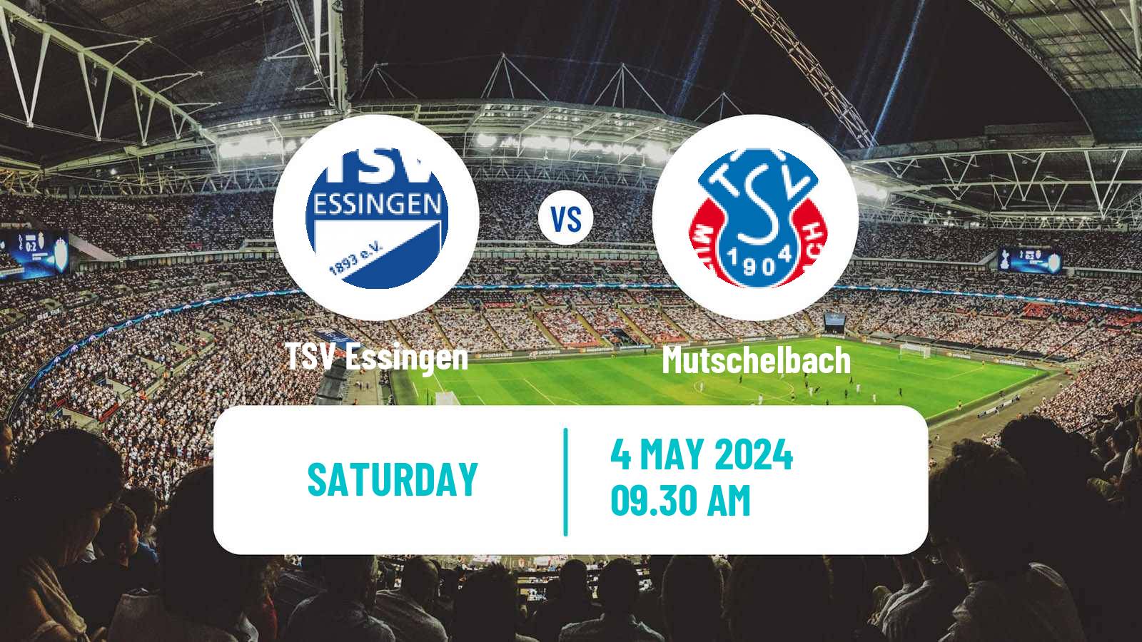 Soccer German Oberliga Baden-Württemberg Essingen - Mutschelbach