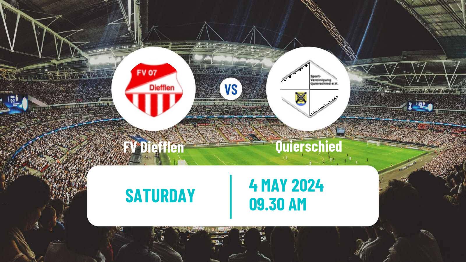 Soccer German Oberliga Rheinland-Pfalz/Saar Diefflen - Quierschied