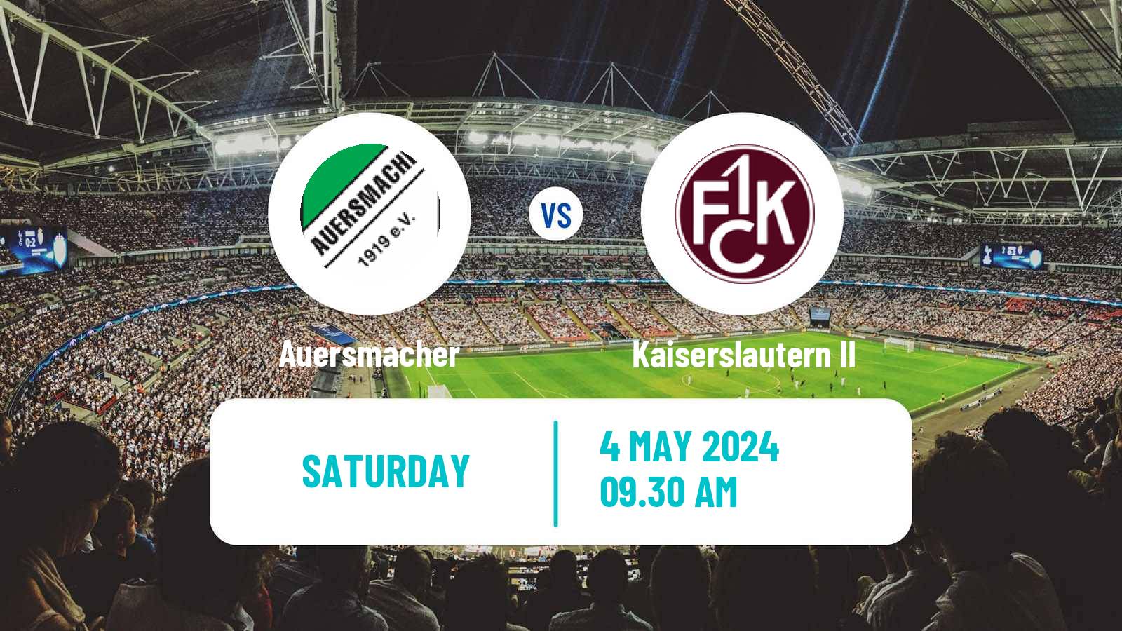 Soccer German Oberliga Rheinland-Pfalz/Saar Auersmacher - Kaiserslautern II