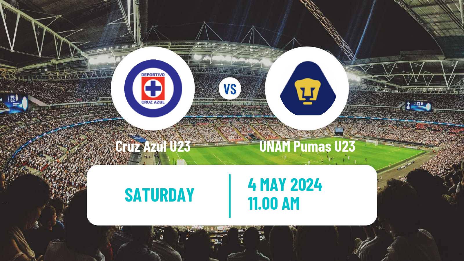Soccer Mexican Liga MX U23 Cruz Azul U23 - UNAM Pumas U23