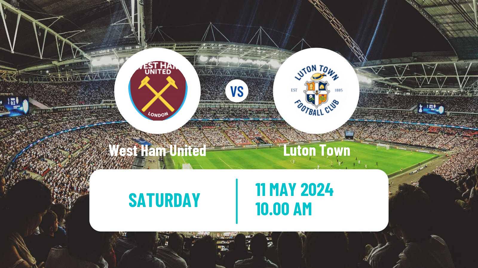 Soccer English Premier League West Ham United - Luton Town