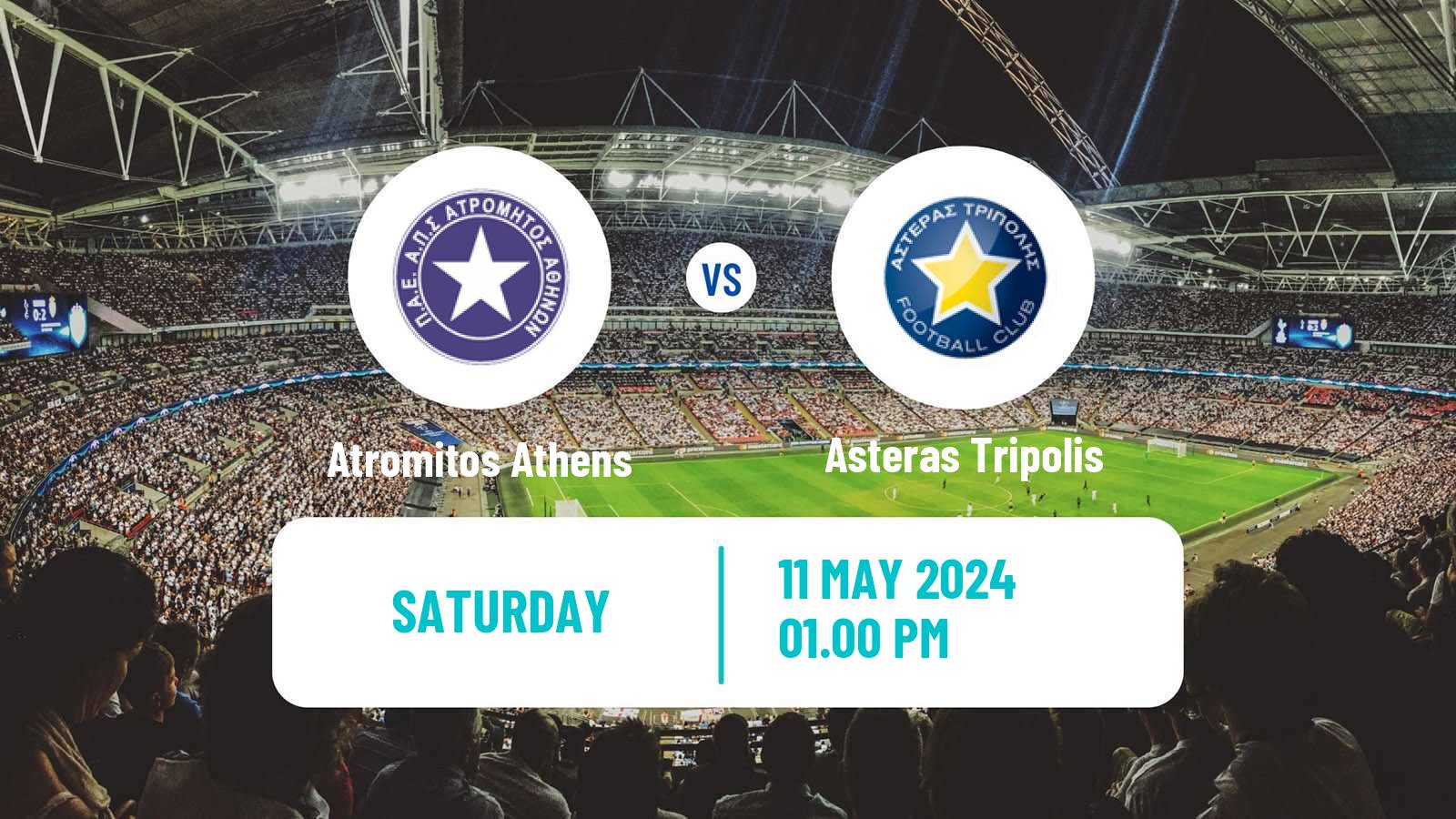Soccer Greek Super League Atromitos Athens - Asteras Tripolis