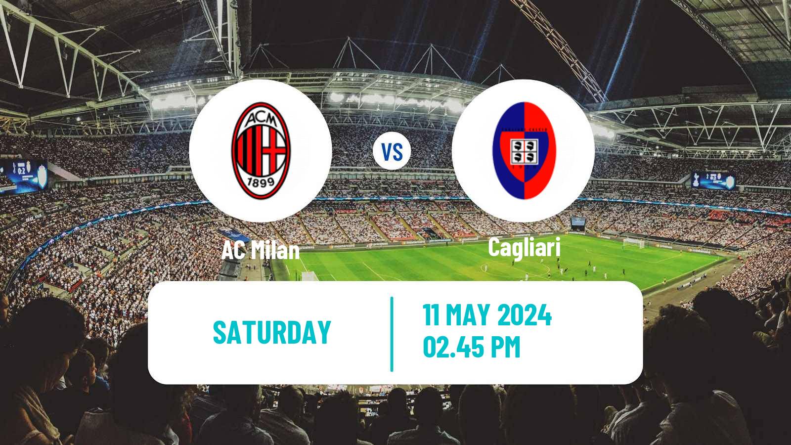 Soccer Italian Serie A Milan - Cagliari