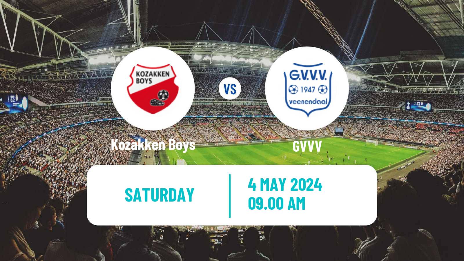 Soccer Dutch Tweede Divisie Kozakken Boys - GVVV