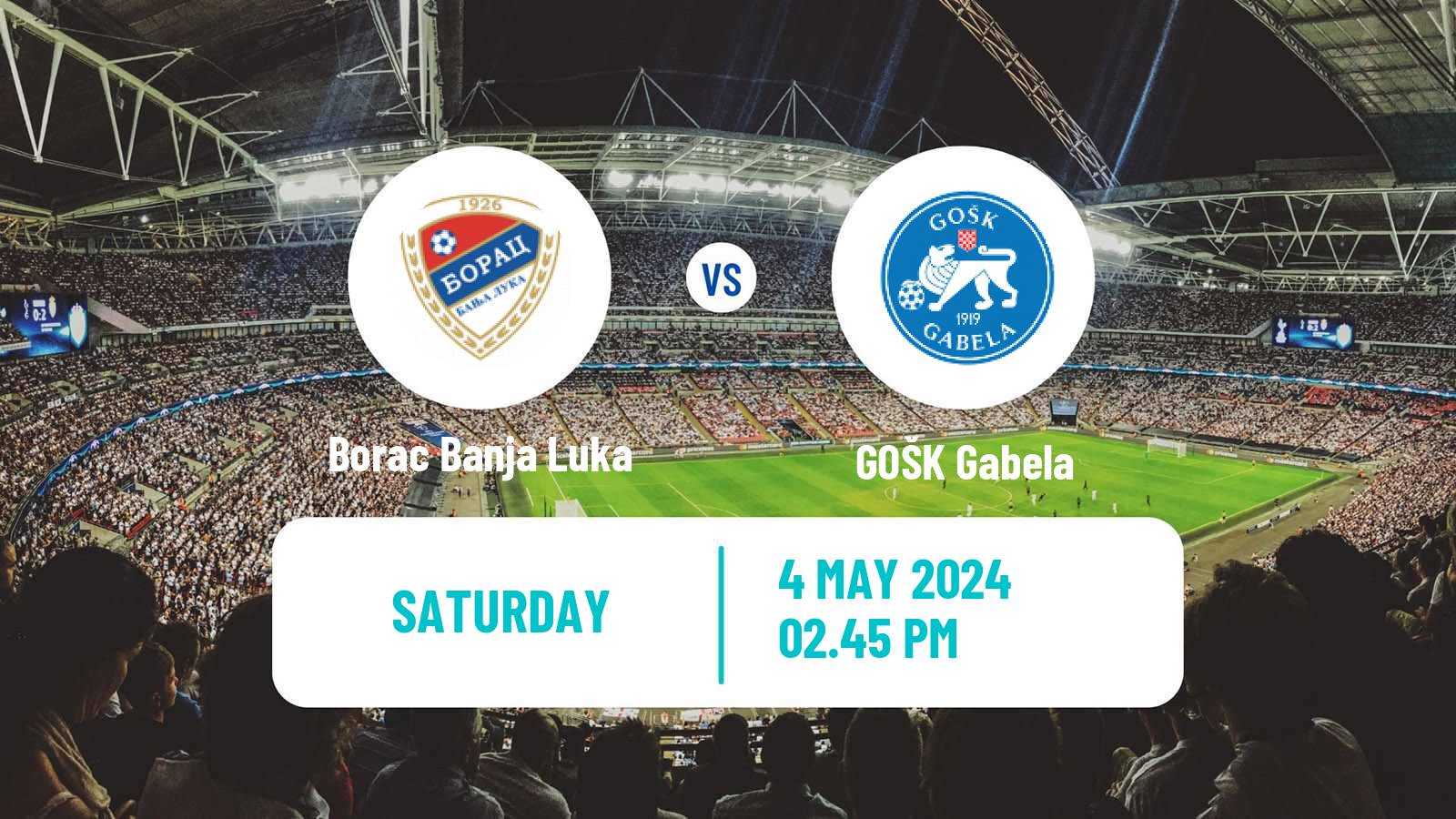 Soccer Bosnian Premier League Borac Banja Luka - GOŠK Gabela