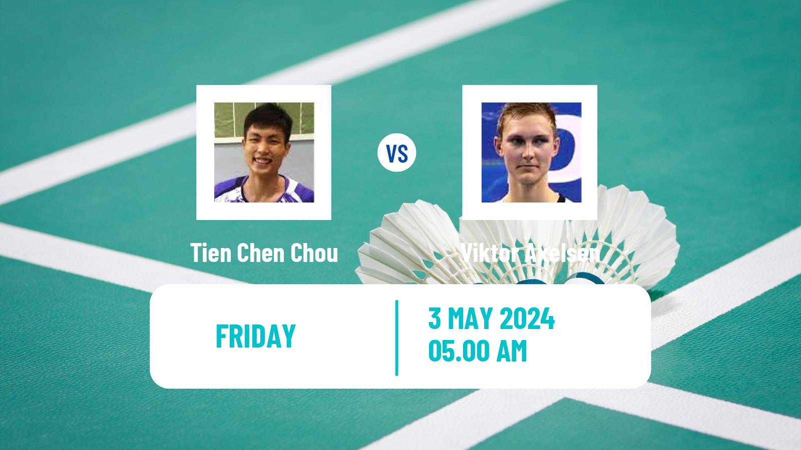 Badminton BWF Thomas Cup Men Tien Chen Chou - Viktor Axelsen