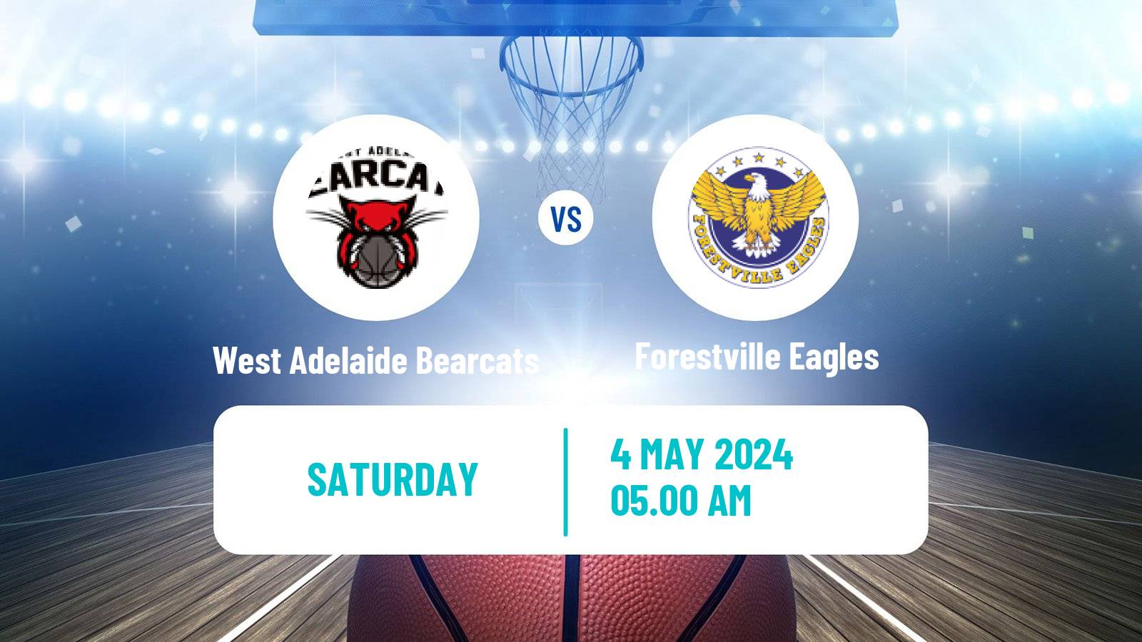 Basketball Australian NBL1 Central Women West Adelaide Bearcats - Forestville Eagles