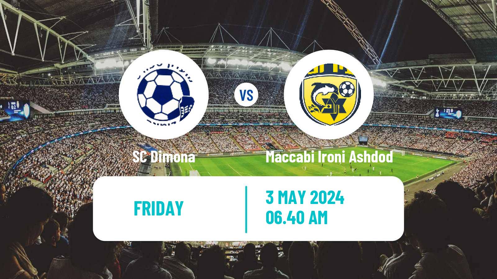 Soccer Israeli Liga Alef South Dimona - Maccabi Ironi Ashdod