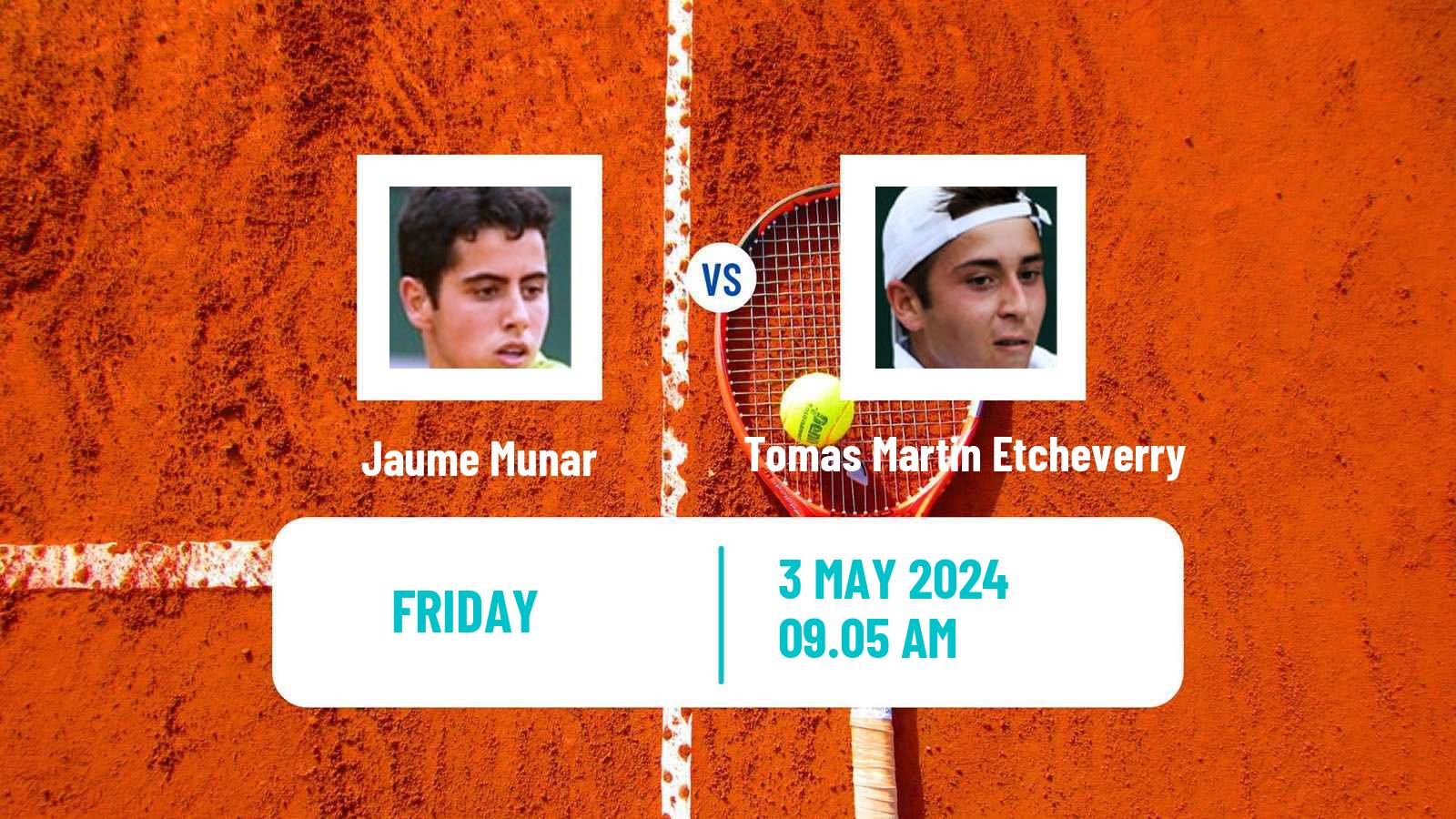 Tennis Aix En Provence Challenger Men Jaume Munar - Tomas Martin Etcheverry