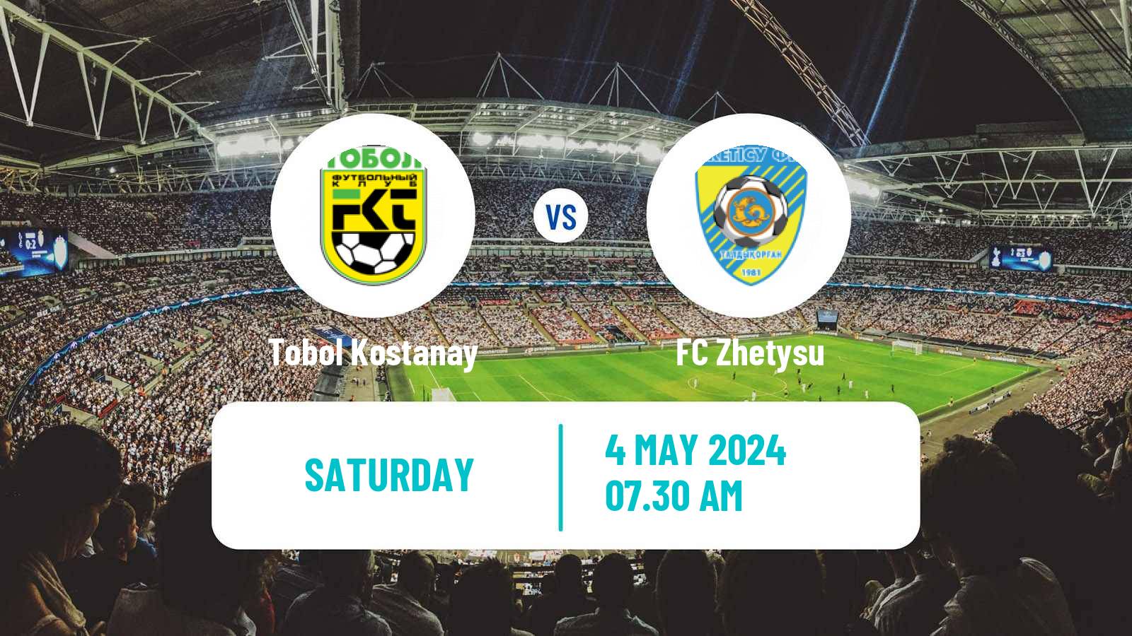 Soccer Kazakh Premier League Tobol Kostanay - Zhetysu