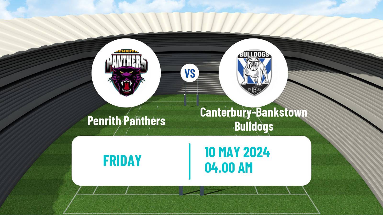 Rugby league Australian NRL Penrith Panthers - Canterbury-Bankstown Bulldogs