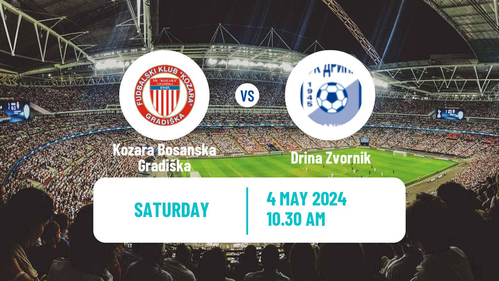 Soccer Bosnian Prva Liga RS Kozara Bosanska Gradiška - Drina Zvornik