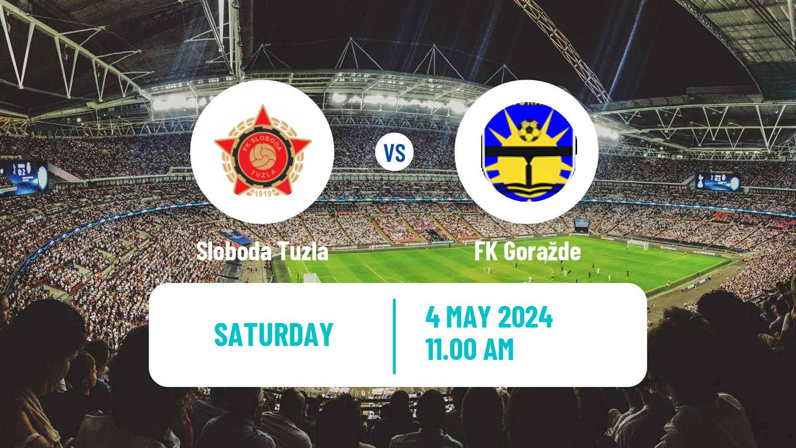 Soccer Bosnian Prva Liga FBiH Sloboda Tuzla - Goražde