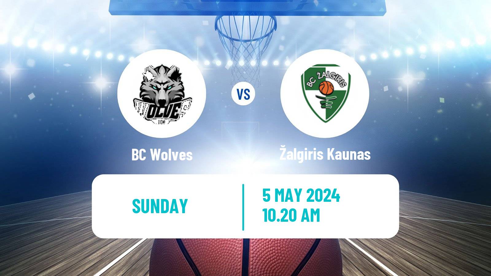 Basketball Lietuvos Krepsinio Lyga BC Wolves - Žalgiris Kaunas