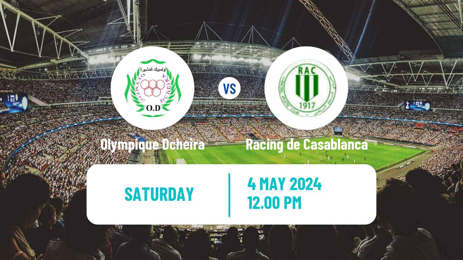 Soccer Moroccan Botola 2 Olympique Dcheira - Racing de Casablanca