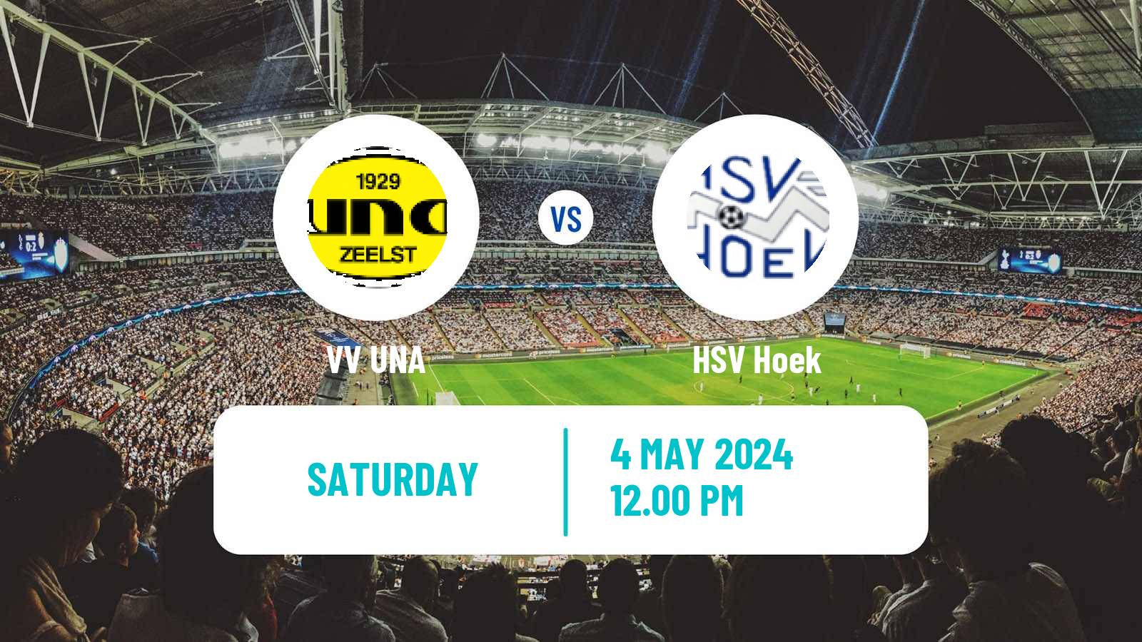 Soccer Dutch Derde Divisie UNA - HSV Hoek
